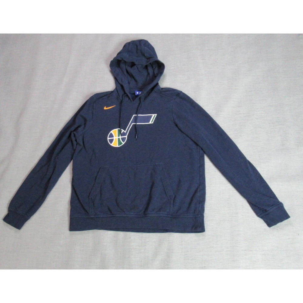 Nike Utah Jazz Hoodie Mens Large Blue Pullover Sweatshirt NBA Basketball Sports